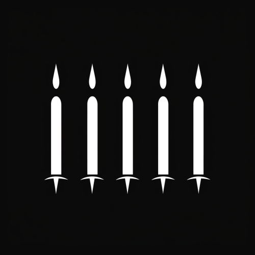 Advent candles graphic in minimalist style