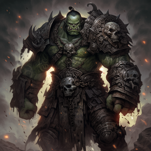 Enhanced orc champion in bodysuit