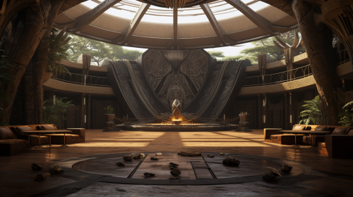 African Parliament Inspired Architecture in Wakanda