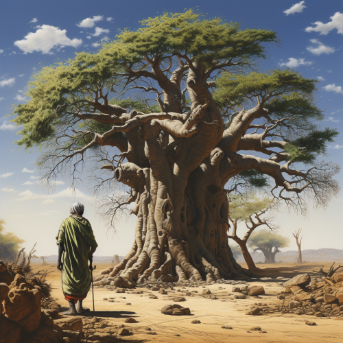 African Sage Under Baobab Tree African Sage Under Baobab Tree