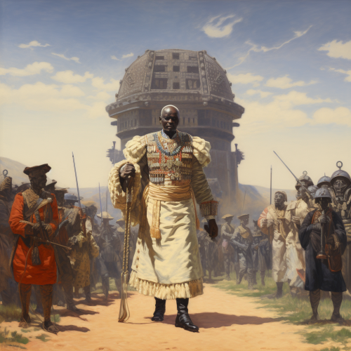 Africans shopping at a bustling market