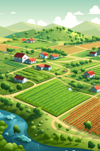 Agri City Vector Art without Text