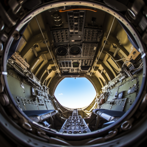 360-degree aerial view from aircraft mounting