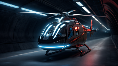 Ferrari Airwolf Helicopter with Tron Lighting