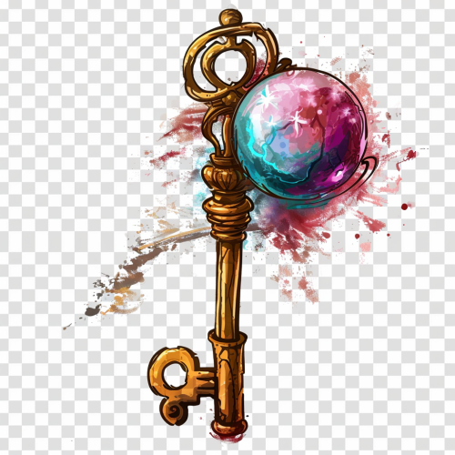 Magical Alchemist Key with Emoji Logo