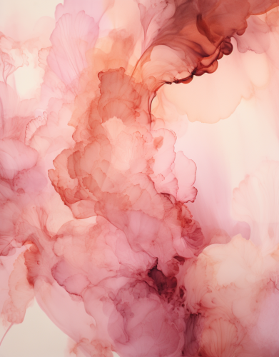 Pink and Brown Alcohol Ink Painting