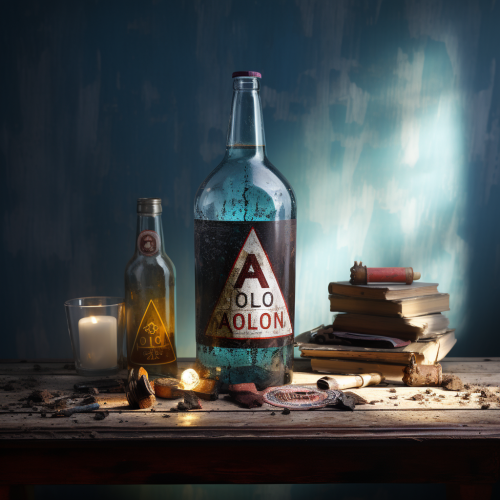 Young adult fighting alcohol addiction