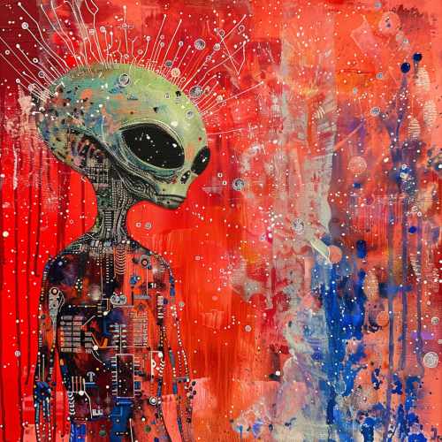 Galaxy Alien King Dancing Art