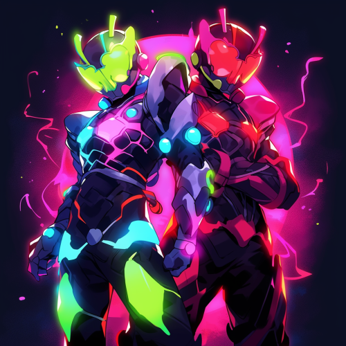 Alien warriors with lightning technology in the stars Alien warriors with lightning technology in the stars