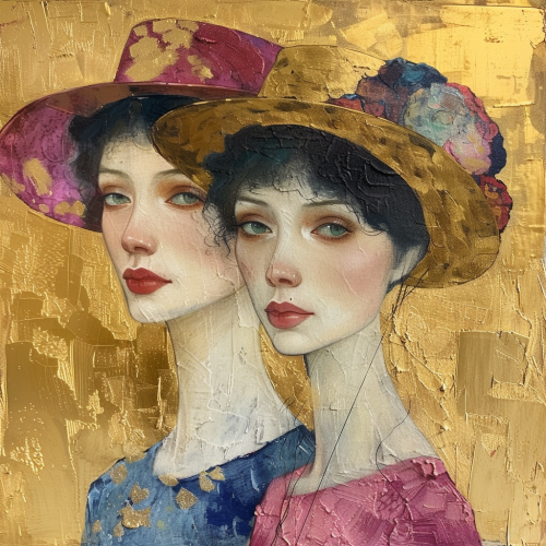 Gustav Klimt's allegorical female figures in hats