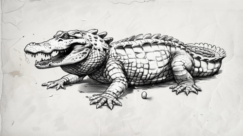 Old School Alligator Tattoo Artwork