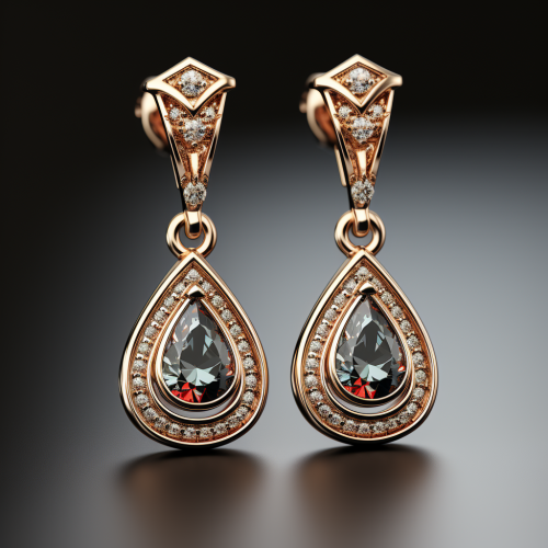 Stylish Ankh Symbol Earrings in Gold