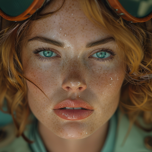 Amelia Earhart hyper realistic portrait