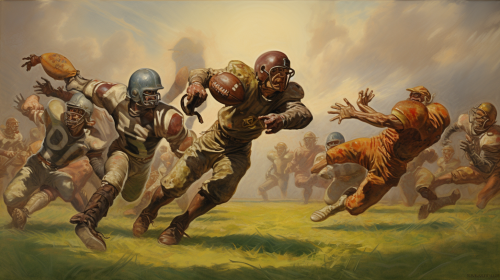 American football game action shot American football game action shot