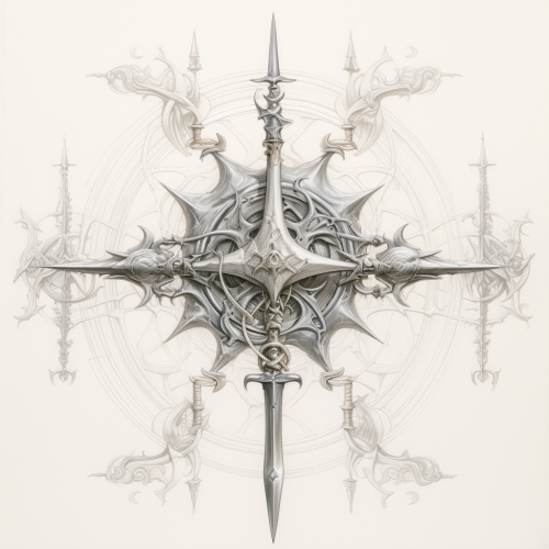 Amulet swords John Howe Alan style sketch