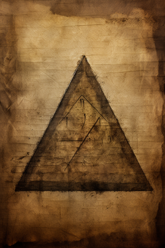 Ancient alphabet spell on scorched parchment