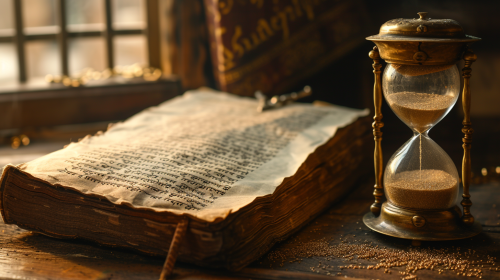 Ancient Hindu wisdom book illustration