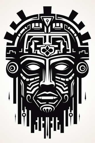 Ancient Mayan Flat Black Logo