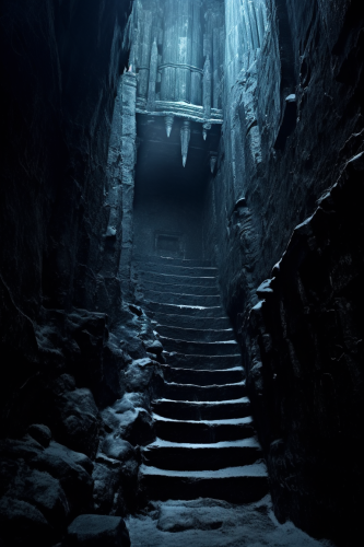 Frozen Ancient Nord Dungeon Stairs