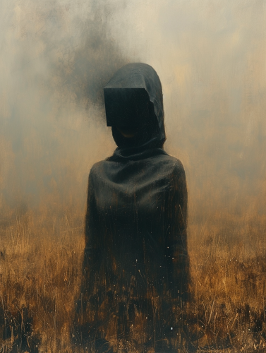 Android Goddess Painting in Foreboding Colors