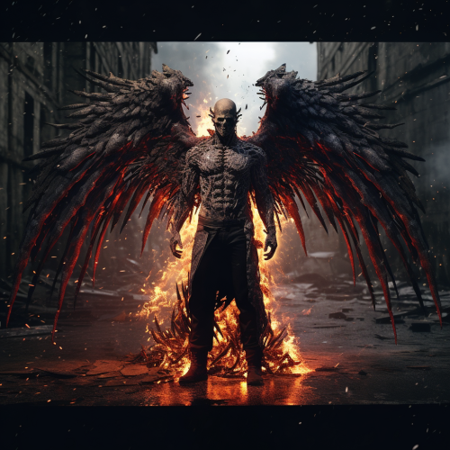 Gorgeous angel-demon split art Gorgeous angel-demon split art