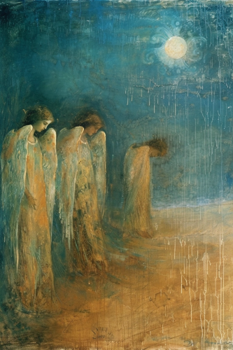 Angels Waiting Soul Dewing Painting