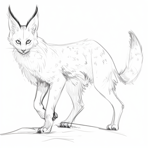 Rough realistic animal sketch