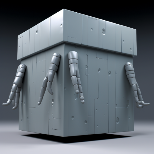Gray box with hands and foots