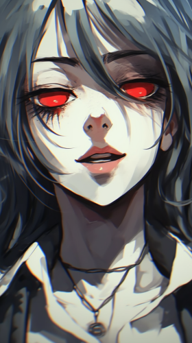 Anime girl with fullbody jean jacket