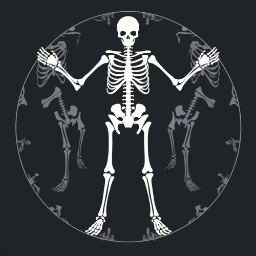Anime Skeleton Silhouette in Dark Design