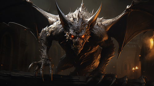 Female Chupacabra with Back Quills and Bat Wings Female Chupacabra with Back Quills and Bat Wings