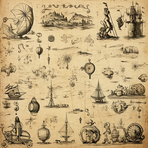 Antique etching vintage pattern artwork