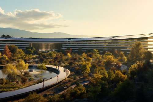 Apple Park in Cupertino, stunning environment