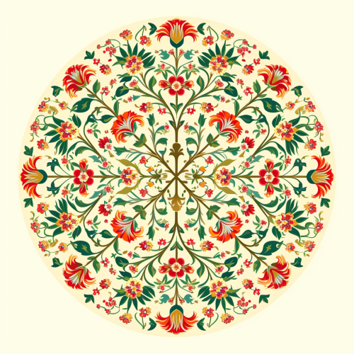 Arabesque Style Flowers