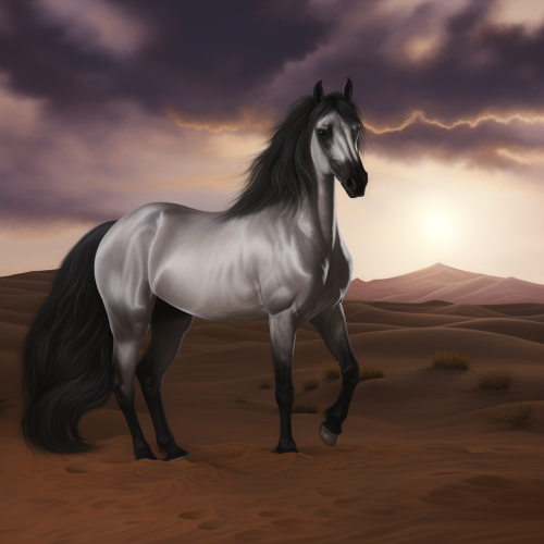 Beautiful Arabian horse running free