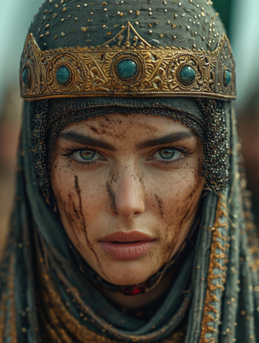 Arabic Female Warrior Ancient Battlefield Arabic Female Warrior Ancient Battlefield
