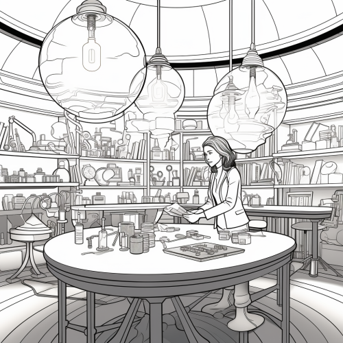 Archaeologist woman in science lab conducting research