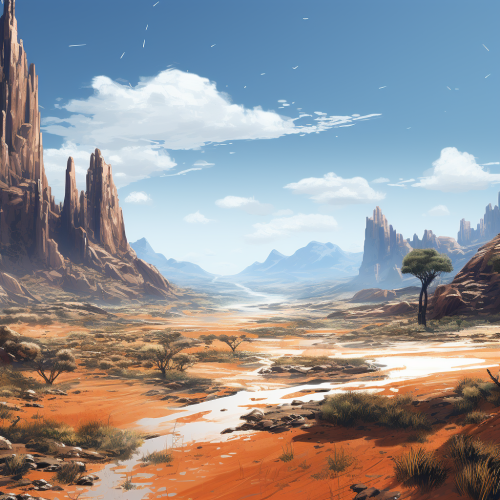 Arknights desert-like wilderness land image