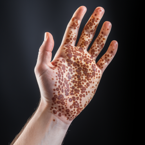 Close-up of Arm with Brown Spots