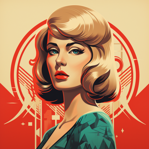 Vintage Taylor Swift in Art Deco Style