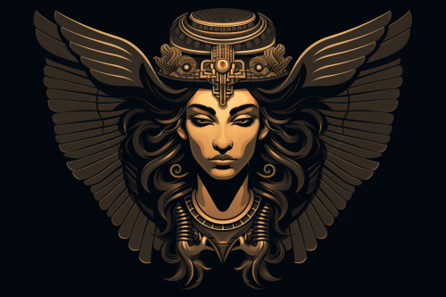 Mythological Sphinx with Art Deco Style