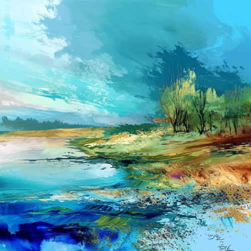 Artistic meditation nature background with gradient colors