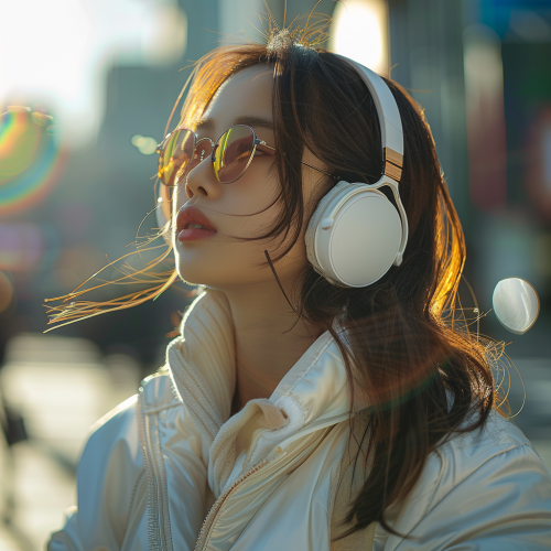 Asian female in white jacket Asian female in white jacket