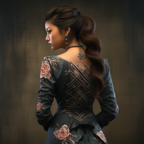 Asian woman spine position