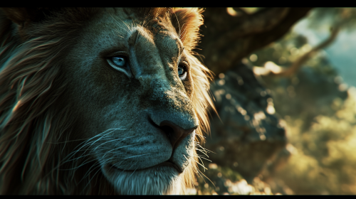 Aslan with Intense Kind Blue Eyes