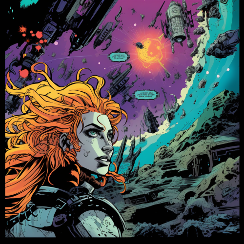 Asteroid Space Pirate Princess Comic Panels