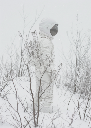 Astronaut in Winter Snow Portrait Astronaut in Winter Snow Portrait