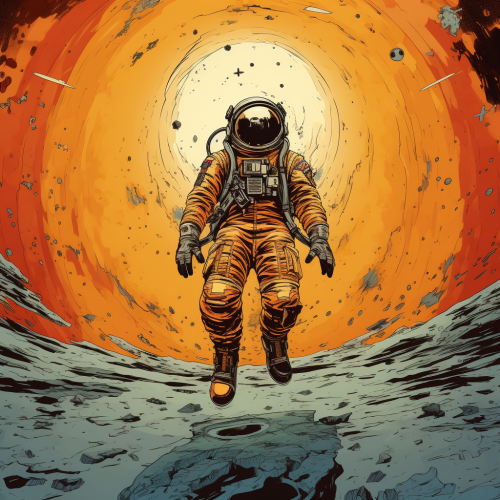 Astronaut in Comic Style