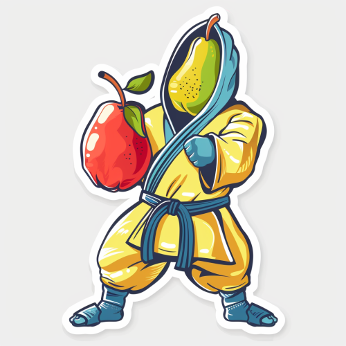 Juicy pear as judoka for kids