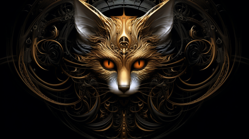 Atomic Fractal Bomb Fox Eclipse Rope Art